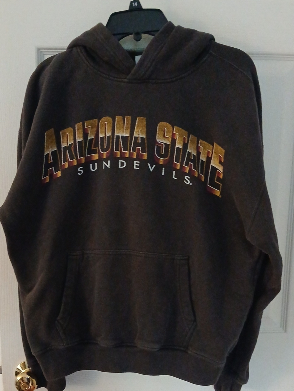 Arizona State Sun Devils  Hoodie - Brown with Gold Print